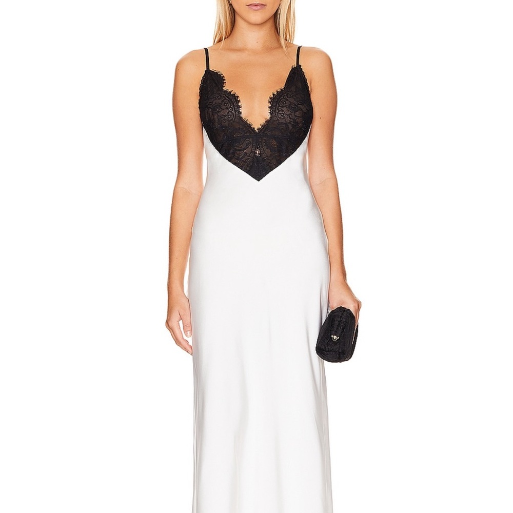 Ronny Kobo Malo Dress in Off White & Black (BRAND NEW, worn once for shoot)